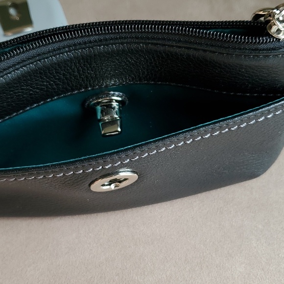 Coach - Leather clutch bag with strap. Colour: Black - Picture 7 of 9